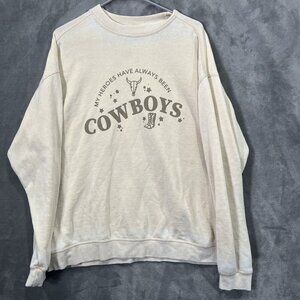 Chicka-d Charlie Southern Heroes Cowboys Sweatshirt Size M Burnout Casual Boots